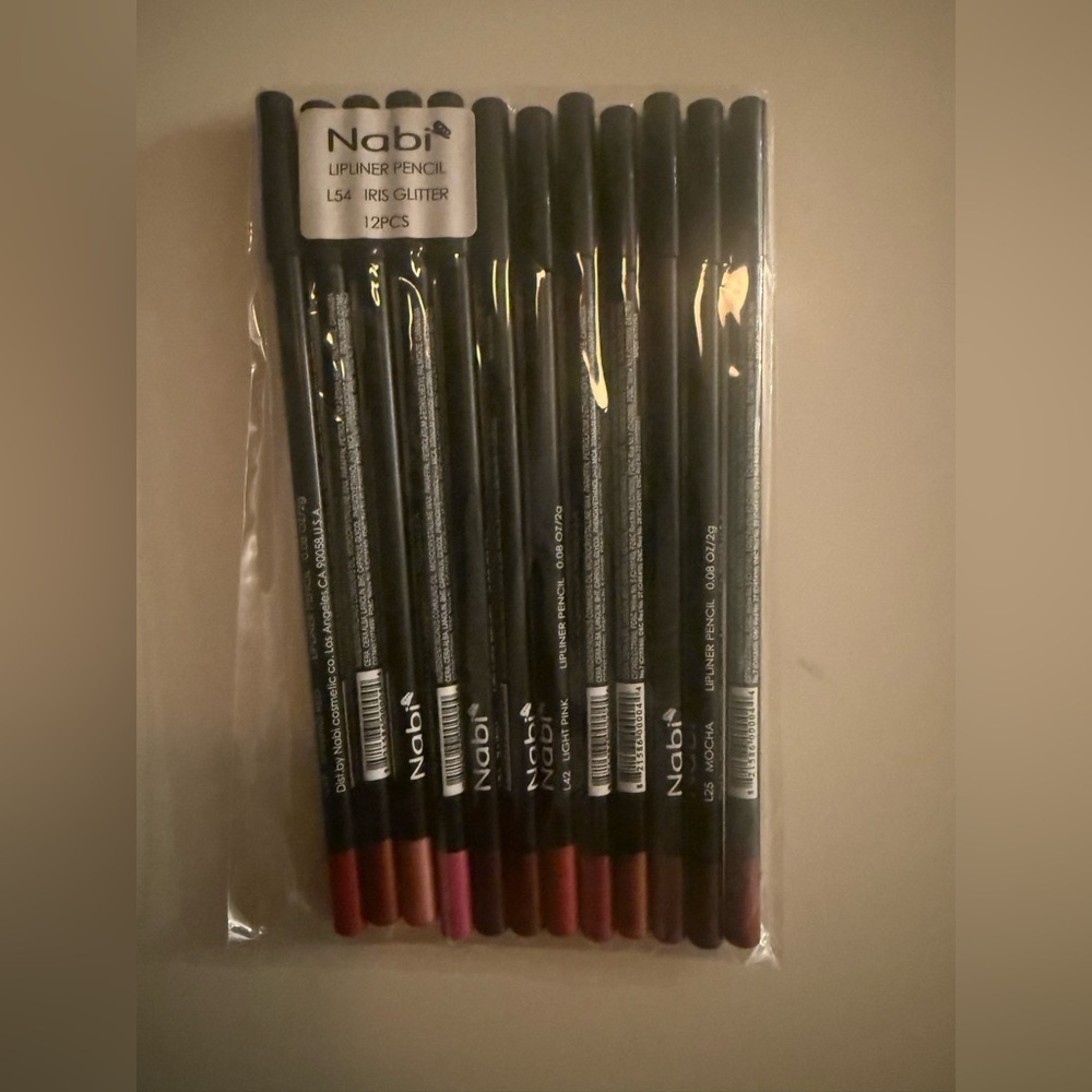 12pc Nabi Lipliner Pencil Set of 12 color assorted red/browns